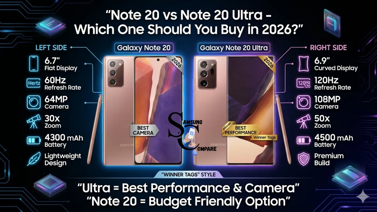 Samsung Galaxy Note 20 vs Samsung Galaxy Note 20 Ultra