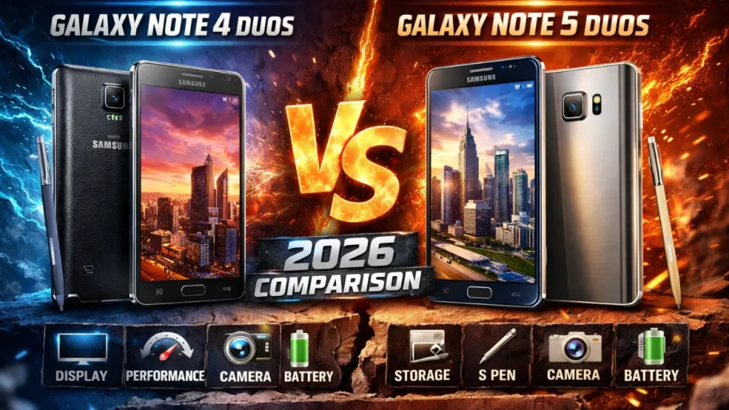 Samsung Galaxy Note 4 Duos vs Samsung Galaxy Note 5 Duos
